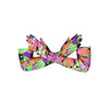 vibrant 80s graffiti print opera length spandex gloves posed with arms crossed