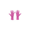 wrist length heathered fuchsia jersey knit gloves with open palms
