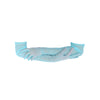 opera length bejeweled aquamarine mesh luxury gloves with arms crossed