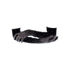 opera length bejeweled black velour luxury gloves with folded arms