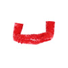 opera length red crushed velour gloves with arms crossed