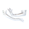 opera length metallic silver vinyl gloves with scooped arms