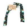 opera length gem print spandex gloves holding wooden Made in NYC sign