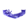 opera length purple velour gloves with cradled arms