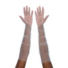 Opera length tulle white gloves with open palms