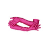opera length Italian satin fuchsia gloves with scooped arms