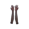 opera length black mesh gloves with open palms