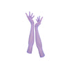 full view of opera length orchid purple mesh gloves