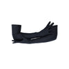 opera length black shimmery spandex gloves with arms crossed