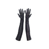 luxury black leather gloves with open palms