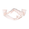 opera length satin baby pink gloves with arms crossed
