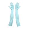 opera length satin seafoam gloves with open palms