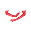 opera length vinyl red gloves on posed arms