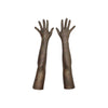 hand made gloves made from holo mini-dot spandex