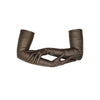 black shimmery gloves in opera length