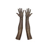 photo of black foil spandex luxury gloves