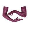 long purple sequin luxury gloves