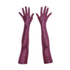 purplegloves made of 4-way stretch knit with sequins