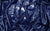 navy blue shiny glove fabric
