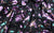 metallic floral fabric sample