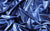 navy 4-way stretch pearlized vinyl fabric swatch, used in gloves handmade in NYC by Wing + Weft