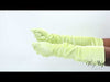 video of model wearing Wing and Weft's Rita gloves in yellow