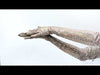 video of a model wearing our metallic Gemma gloves